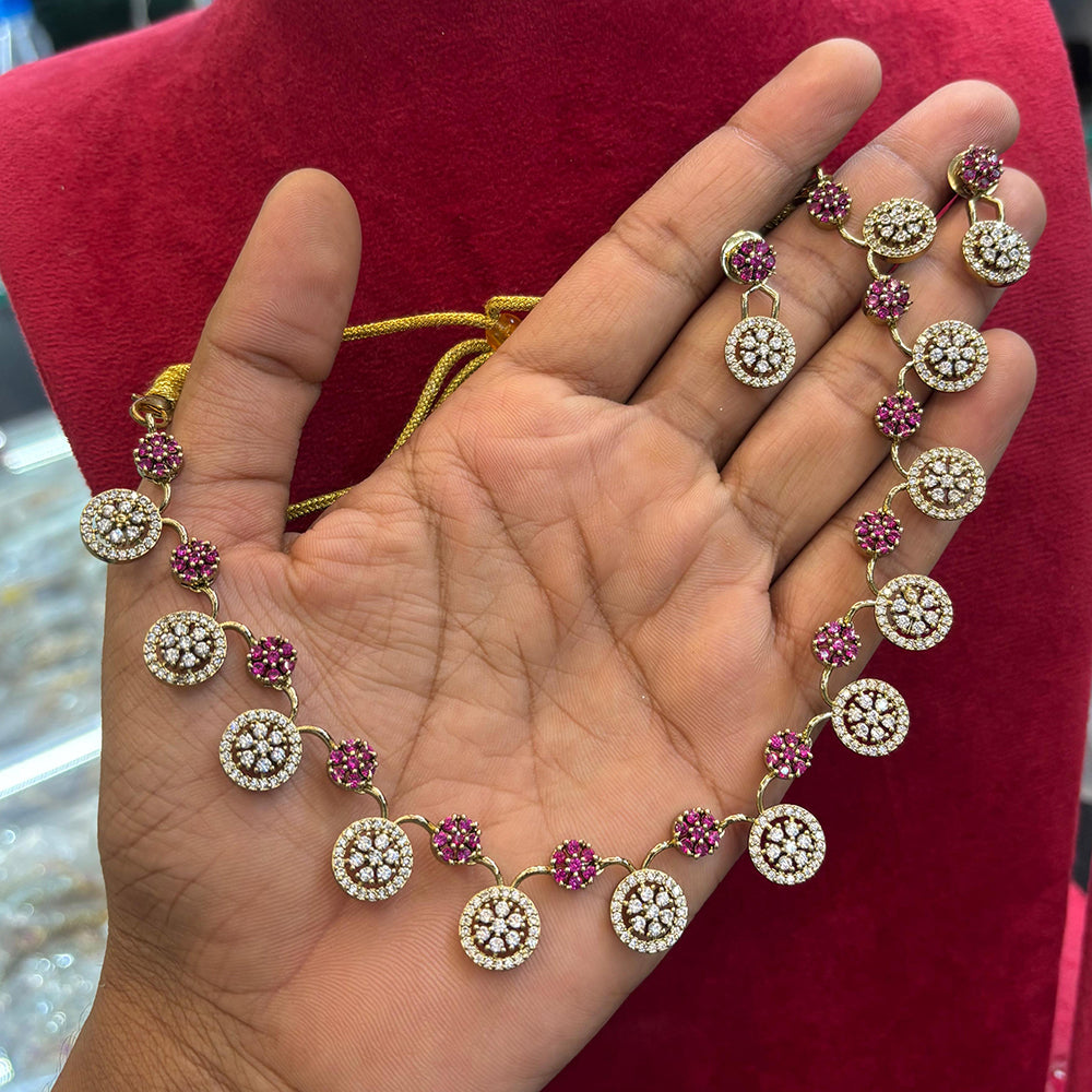 FS Collection Royal Look Austrian Stone Necklace Set