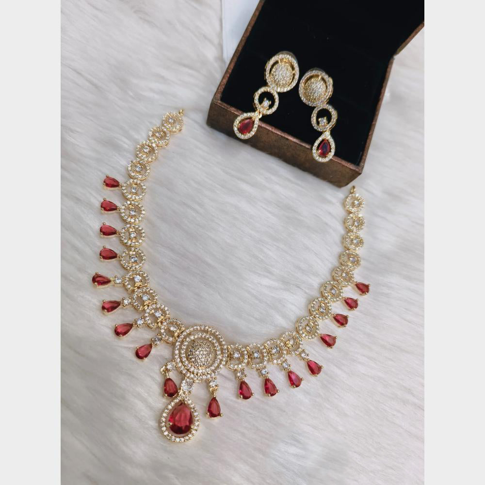 FS Collection Exclusive American Diamond Necklace Set