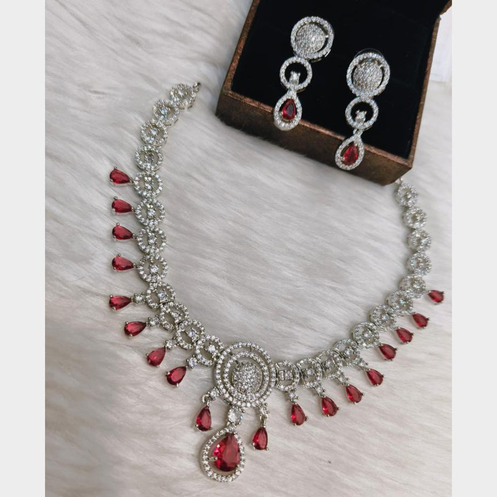 FS Collection Exclusive American Diamond Necklace Set