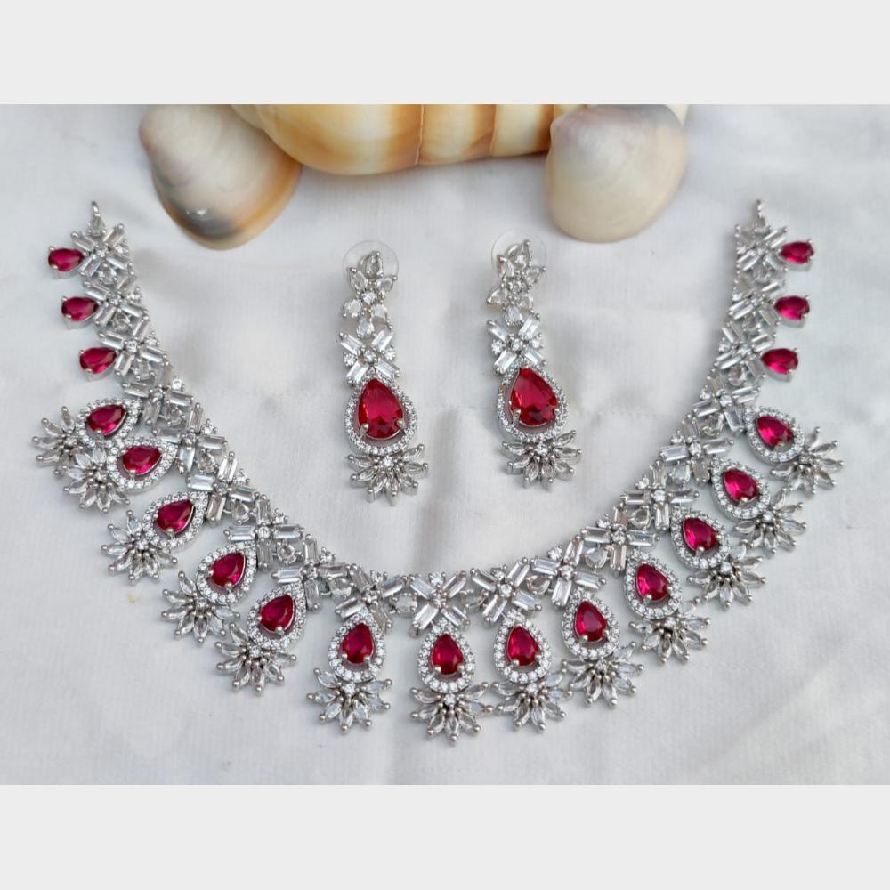 FS Collection Exclusive American Diamond Necklace Set