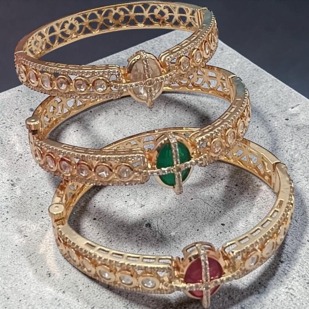 FS Collection Designer Polki Kundan Openable Kada Bracelet