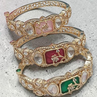 FS Collection Designer Polki Kundan Openable Kada Bracelet