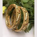 FS Collection Heritage Style Pota Stone And Pearl Bangles Set