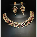 FS Collection Premium American Diamond Statement Necklace Set