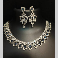 FS Collection Premium American Diamond Statement Necklace Set