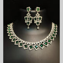 FS Collection Premium American Diamond Statement Necklace Set