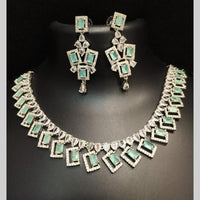 FS Collection Premium American Diamond Statement Necklace Set