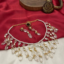 FS Collection Luxury Kundan Stone And Beads Necklace Set