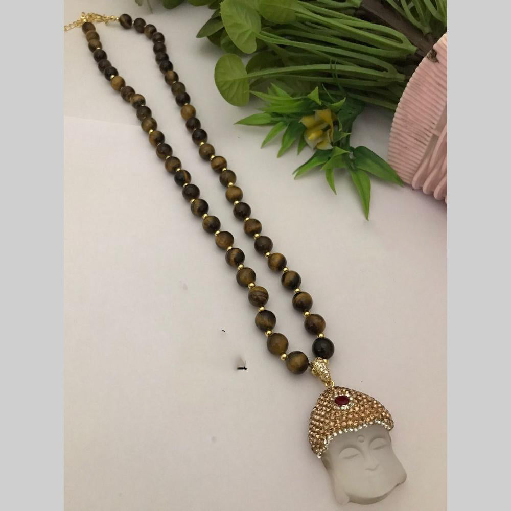 FS Collection Designer Pota Stone And Beaded Long Necklace