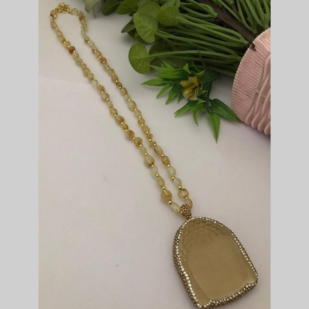 FS Collection Designer Pota Stone And Beaded Long Necklace