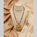 FS Collection Modern Ethnic Pota Stone And Meenakari Mangalsutra
