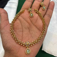 FS Collection Glamorous Crystal Stone Necklace Set