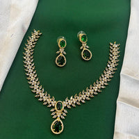 FS Collection Glamorous Crystal Stone Necklace Set