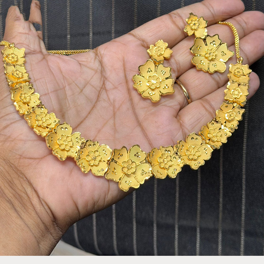 FS Collection Glamorous Floral Design Necklace Set