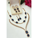 FS Collection Glamorous Crystal Stone Necklace Set