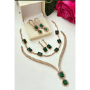 FS Collection Glamorous Crystal Stone Necklace Set