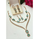 FS Collection Glamorous Crystal Stone Necklace Set