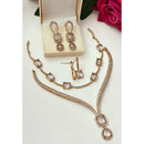 FS Collection Glamorous Crystal Stone Necklace Set