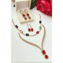 FS Collection Glamorous Crystal Stone Necklace Set