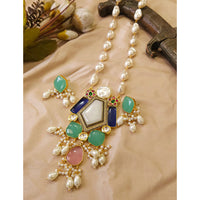 FS Collection Glamorous Pota Stone And Beads Necklace Set