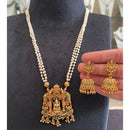 FS Collection Glamorous Pota Stone Pearl And Temple  Necklace Set