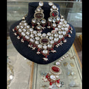 FS Collection Glamorous Pota Stone Beads And Pearl Necklace Set
