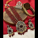 FS Collection Glamorous Pota Stone Pearl And Beads Necklace Set