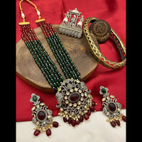 FS Collection Glamorous Pota Stone Pearl And Beads Necklace Set