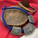 FS Collection Oxidised Peacock Design Statement Necklace