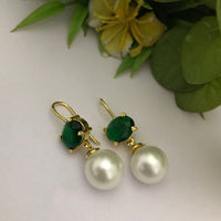 FS Collection Crystal Stone Designer Hook Earrings