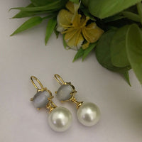 FS Collection Crystal Stone Designer Hook Earrings