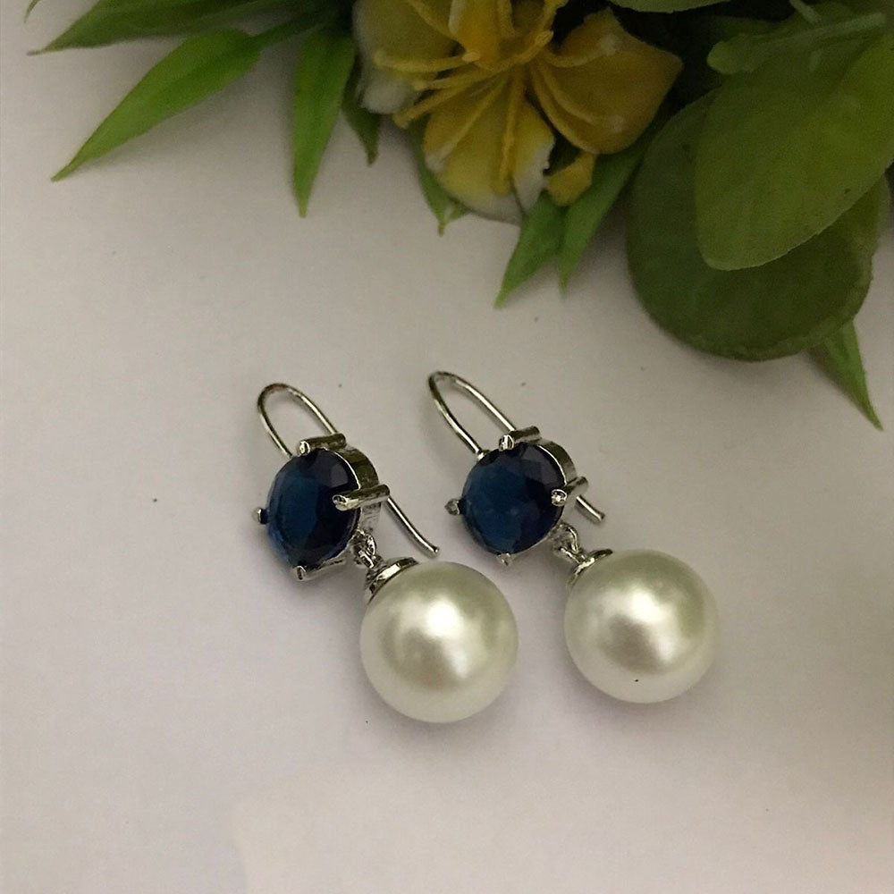 FS Collection Crystal Stone Designer Hook Earrings