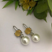 FS Collection Crystal Stone Designer Hook Earrings