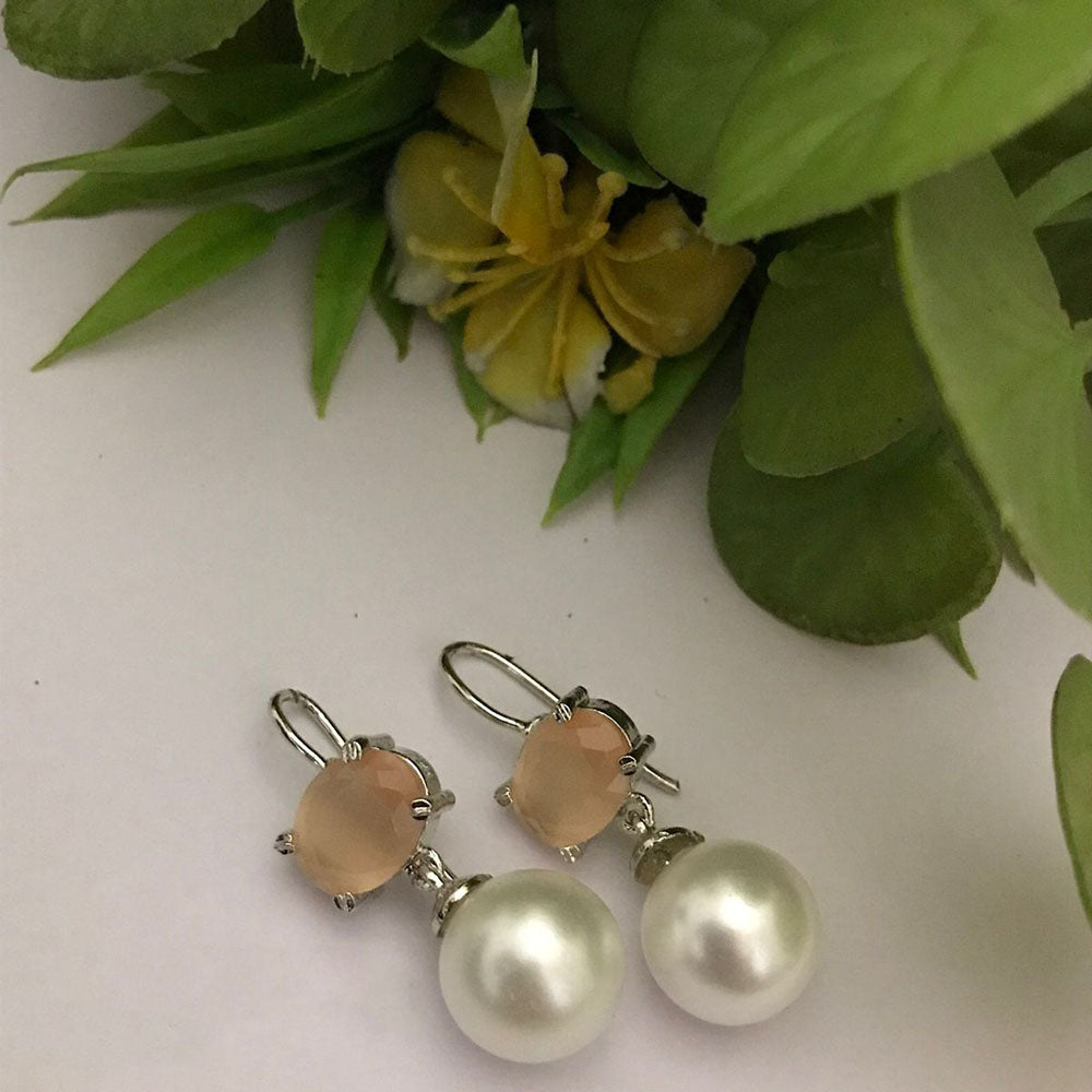 FS Collection Crystal Stone Designer Hook Earrings
