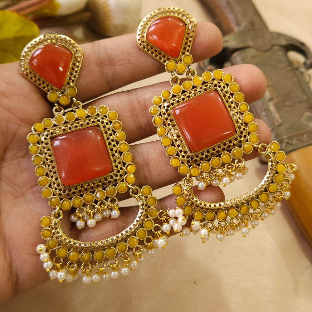 FS Collection Pota Stone Designer Dangler Earrings