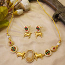FS Collection Glamorous Pota Stone And Pearl Necklace Set