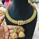 FS Collection Glamorous Pota Stone Choker Necklace Set
