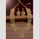 FS Collection Classic Pota Stone And Pearl Long Necklace Set