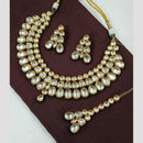 FS Collection Royal Polki Kundan Stone Necklace Set