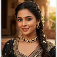 FS Collection Crystal  Stone Choker Necklace Set