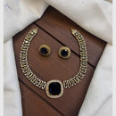 FS Collection Gold Plated AD Stone Choker Necklace Set