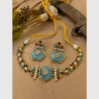 FS Collection Gold Plated Crystal Stone Necklace Set