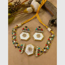 FS Collection Gold Plated Crystal Stone Necklace Set