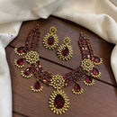 FS Collection Gold Plated American Daimond Necklace Set