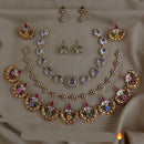 FS Collection Gold Plated American Daimond Combo Necklace Set
