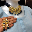 FS Collection Premium Kundan Stone Beads Necklace Set for Women