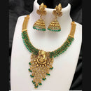 FS Collection Gold Plated Lord Ganesh Necklace Set