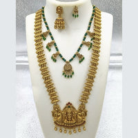 FS Collection Grand Pota Stone Temple Double Strand Necklace Set 