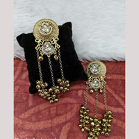 FS Collection Designer Kashmiri Pota Stone And Ghughroo Dangler Earrings