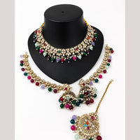 FS Collection Elegant Crystal Stone And Beads Necklace Set